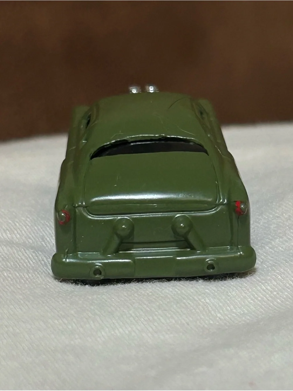 Maisto Leadfoot Olive Green Black Flames Chopped Custom Hot Rod 1/64 Scale